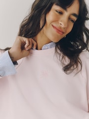Pink Crew Neck Logo Sweatshirt - Image 4 of 8