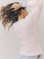 Pink Crew Neck Logo Sweatshirt - Image 5 of 8