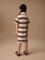 Brown/Ecru Stripe Short Sleeve Rugby Dress (3-16yrs) - Image 2 of 3