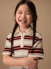 Brown/Ecru Stripe Short Sleeve Rugby Dress (3-16yrs) - Image 3 of 3