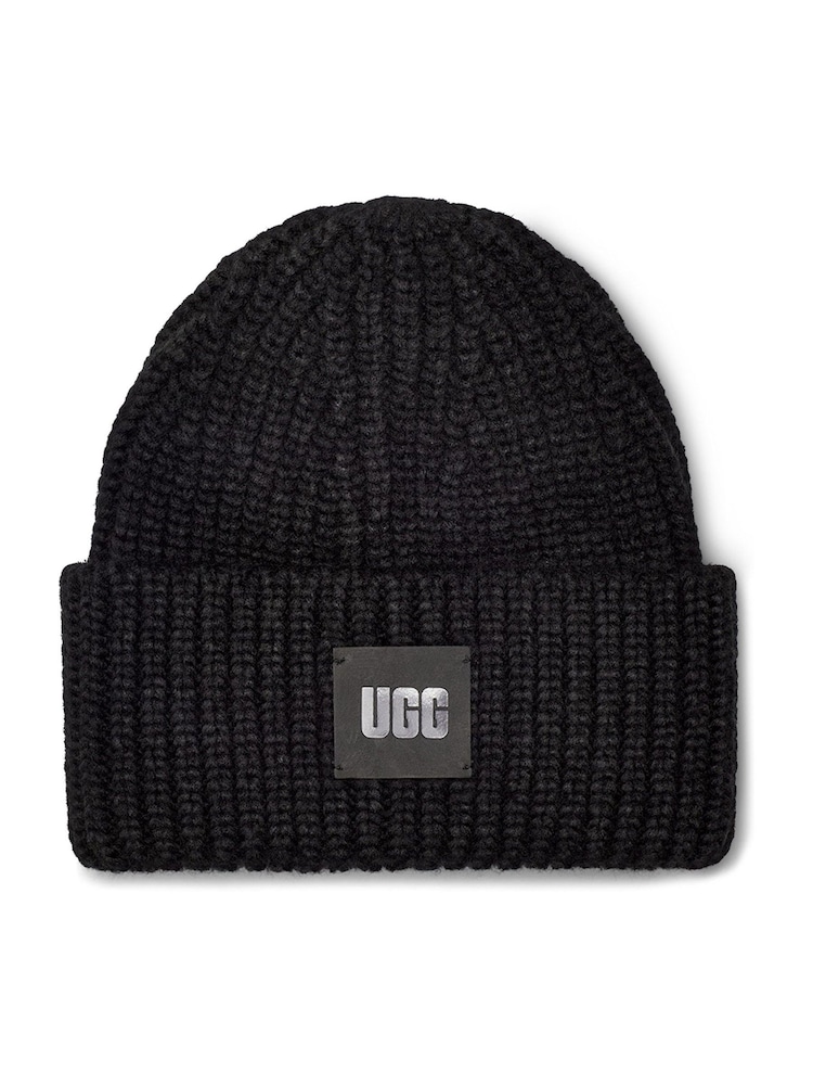 UGG Black Chunky Rib Beanie - Image 1 of 2 UGG Black Chunky Rib Beanie - Image 1 of 2