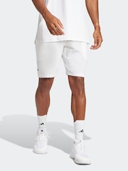 adidas White Club Tennis Climacool Stretch Woven 9 Inch Shorts - Image 1 of 6