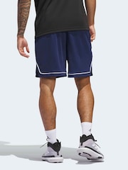 adidas Blue Basketball Badge Of Sport 5 Inch Shorts - Image 2 of 6