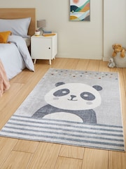 Think Rugs Grey Vida Kids Panda Rug - Image 1 of 5