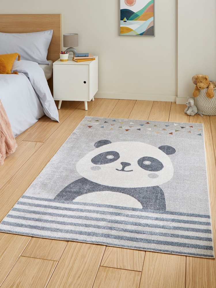 Think Rugs Grey Vida Kids Panda Rug - Image 1 of 5 Think Rugs Grey Vida Kids Panda Rug - Image 1 of 5