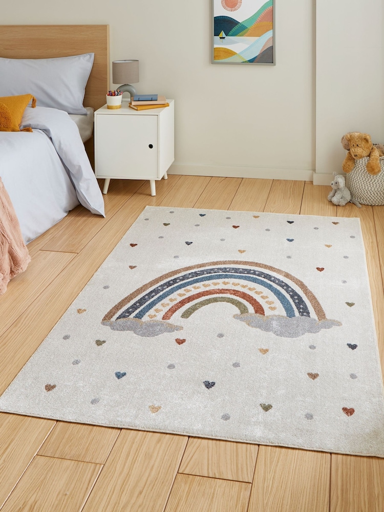 Think Rugs Grey Vida Kids Rainbow Rug - Image 1 of 5