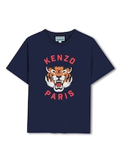 KENZO KIDS Graphic Logo Crew Neck Short Sleeve T-Shirt - Image 1 of 3