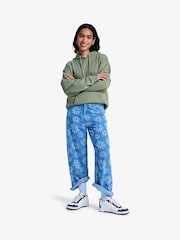 Roxy Floral Print Boogie Night Mid Surf Wash Wide Leg Jeans - 圖片 12/13