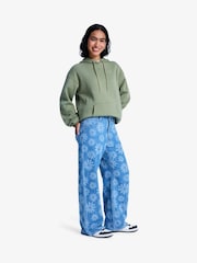 Roxy Blue Floral Print Boogie Night Mid Surf Wash Wide Leg Jeans - Image 2 of 6