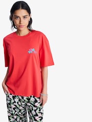 Roxy Pink Hangloose Poster Graphic T-Shirt - Image 4 of 6