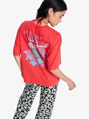 Roxy Pink Hangloose Poster Graphic T-Shirt - Image 6 of 6