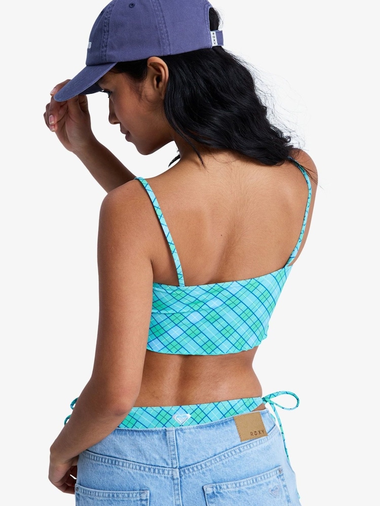 Roxy Green Plaid Check PT Essentials Bikini Tank Top - Image 5 of 5