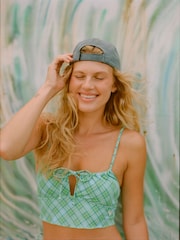 Roxy Green Plaid Check PT Essentials Bikini Tank Top - Image 8 of 16