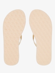 ذهبي - Roxy Viva Higher Wedge Logo Flip Flops - صورة 4 من 4