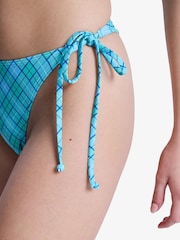 Roxy Green Plaid Check PT Essentials Tanga Bikini Bottom - Image 3 of 6