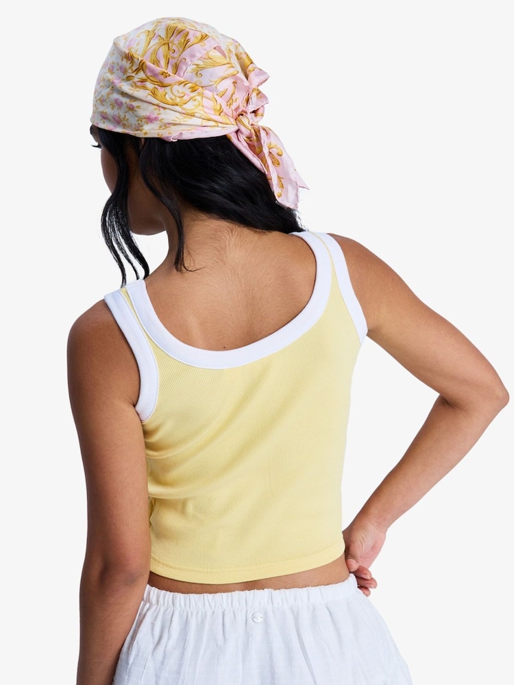 Roxy Green Floral Keep It Cool Scoop Neck Tank Top - Image 2 of 6