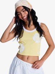 Roxy Green Floral Keep It Cool Scoop Neck Tank Top - Image 5 of 6