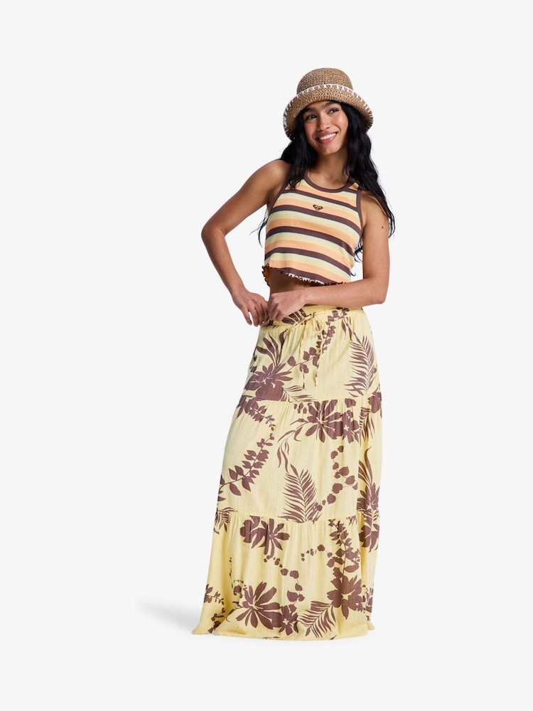 Roxy Floral After Hours Tierred Maxi Skirt - Bild 1 von 5