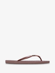 Roxy Brown Viva IV Logo Flip Flops - Image 1 of 6