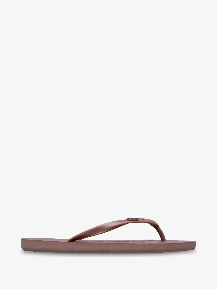 Roxy Brown Viva IV Logo Flip Flops - Image 1 of 6
