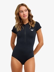 Roxy Essentials Zipped Short Sleeve Logo Swimsuit - Изображение 1 5