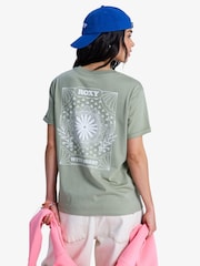 Roxy Green Oceanregular Backprint Graphic Logo T-Shirt - Image 1 of 5