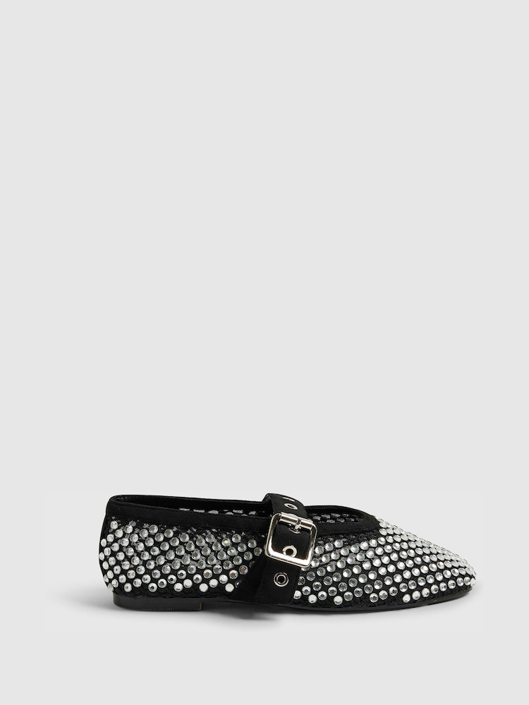 River Island Black Embellished Mary Jane Shoes - Image 2 of 6