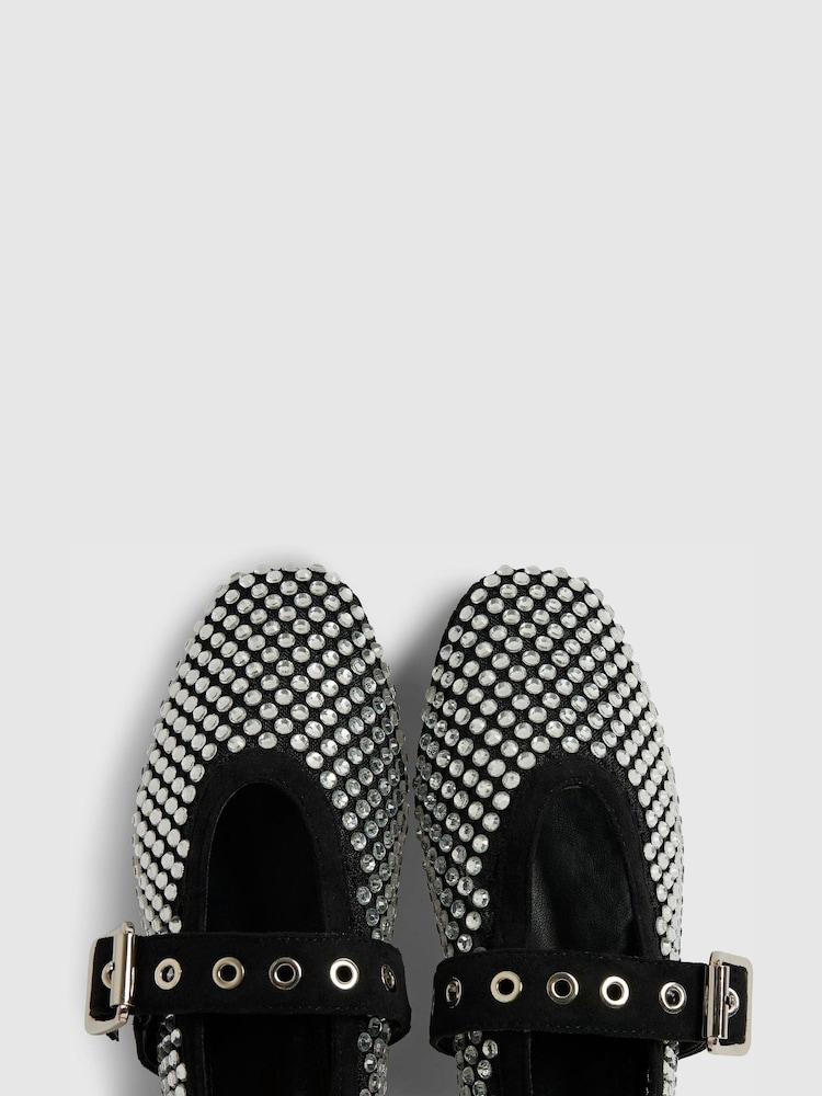 River Island Black Embellished Mary Jane Shoes - Image 6 of 6