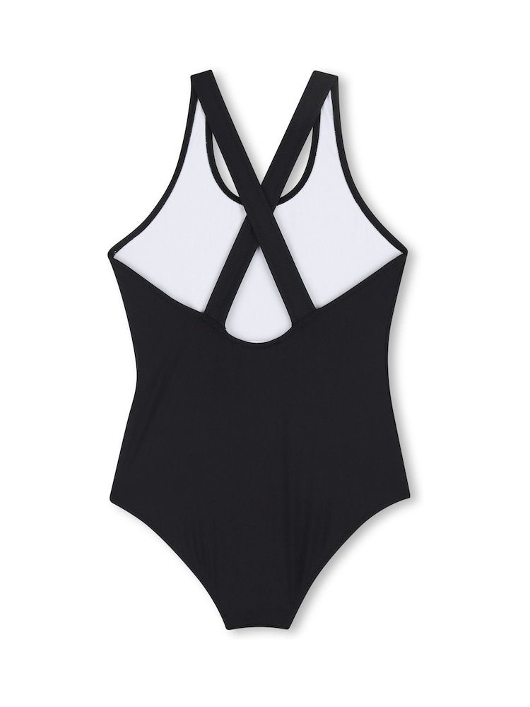 Kenzo Kids Logo Black Swimming Costume - Image 2 of 3