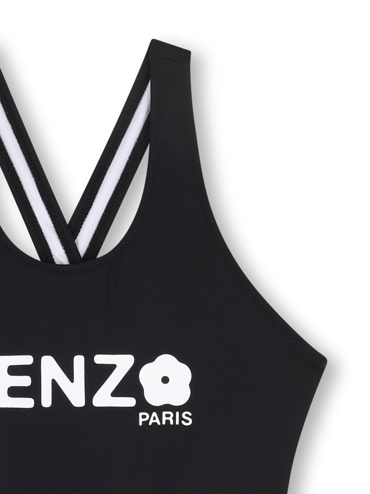 Kenzo Kids Logo Black Swimming Costume - Image 3 of 3