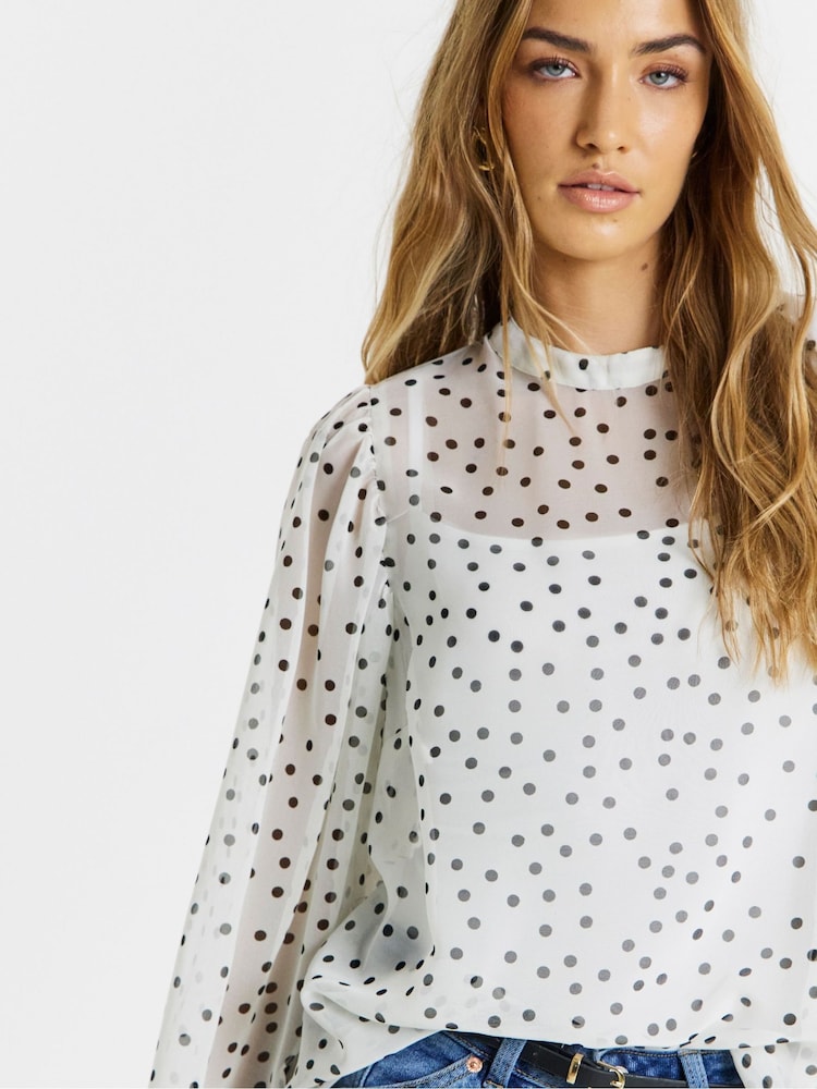 Simply Be Animal Exaggerated Sleeve Blouse - Image 2 of 4 Simply Be Animal Exaggerated Sleeve Blouse - Image 2 of 4