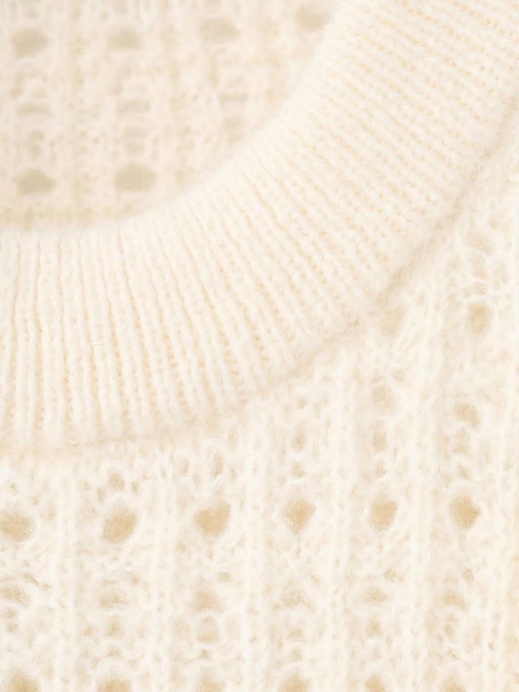 Mango White Frill Jumper - Image 6 of 6