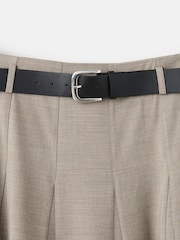 Mango Grey Belted Pleated Midi Skirt - Image 8 of 8