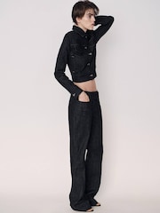 Mango Black Bootcut Jeans - Image 3 of 6