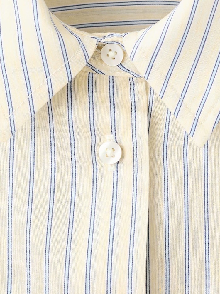 Mango Yellow Pinstipe Shirt - Image 6 of 6