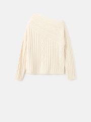 Mango Cream Cable Off Shoulder Knitted Jumper - Image 5 of 6