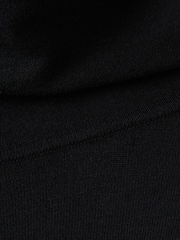 Mango Black Roll Neck Gold Detail Longline Jumper - Image 7 of 7