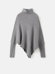 Mango Grey Roll Neck asymmetric Hem Jumper - Image 9 of 10