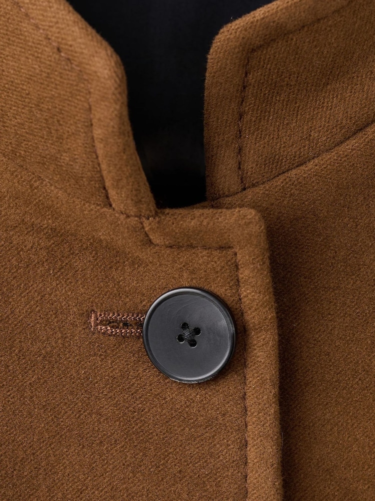 Mango Brown Cotton Military Jacket - Image 7 of 7