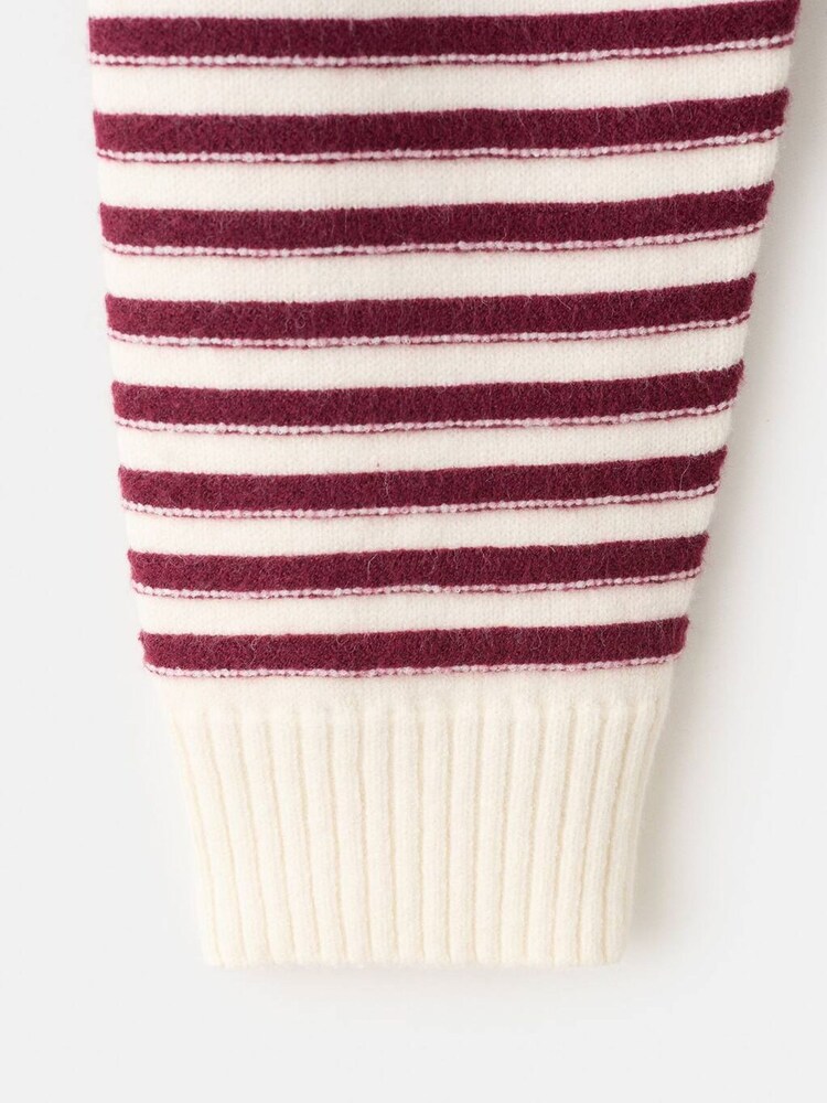 Mango White V-Neck Stripe Jumper - Image 5 of 5