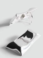 Mango Silver Tone Drop Earrings - Image 1 of 2