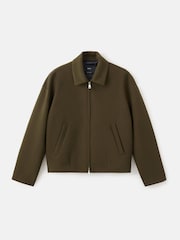 Mango Green Short Croc Effect Jacket - Image 4 of 5