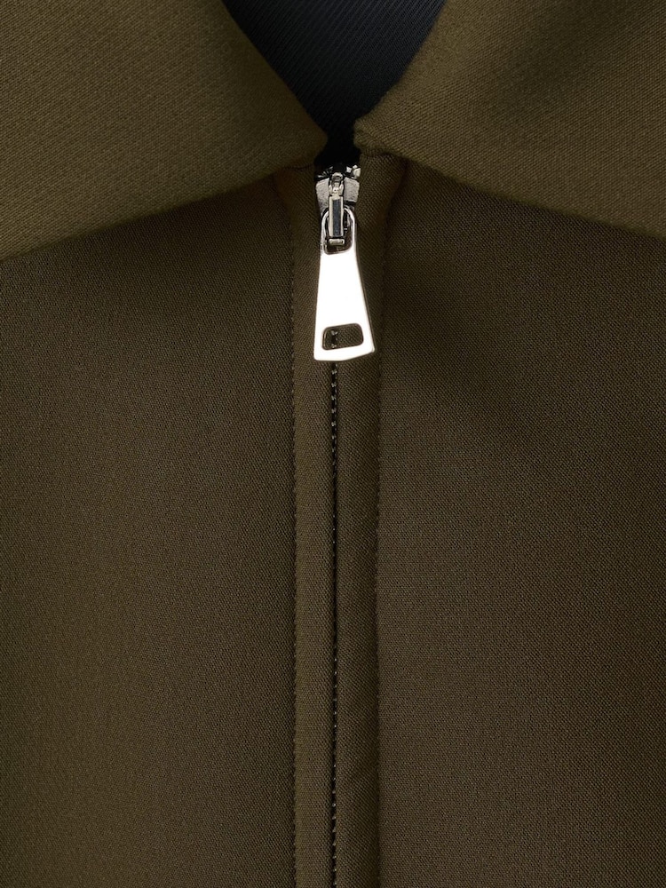 Mango Green Short Croc Effect Jacket - Image 5 of 5