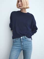 Mango Light Blue Mid Rise Flare Jeans - Image 4 of 6