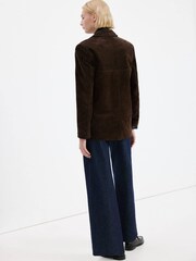 Mango Blue Wide Leg Seam Detail Jeans - Image 2 of 7