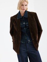 Mango Blue Wide Leg Seam Detail Jeans - Image 5 of 7