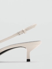 Mango White Slingback Heels - Image 3 of 3