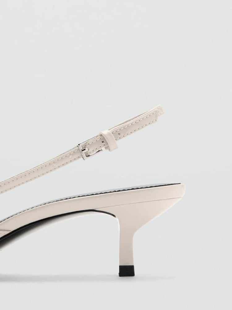 Mango White Slingback Heels - Image 3 of 3