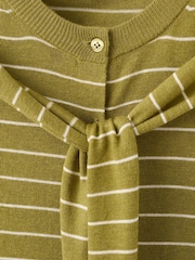 Mango Green Stripe Jumper Overlay Waistcoat - Image 6 of 6