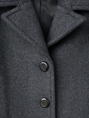 Mango Grey Wool Blend Coat With Pockets - Image 7 of 7